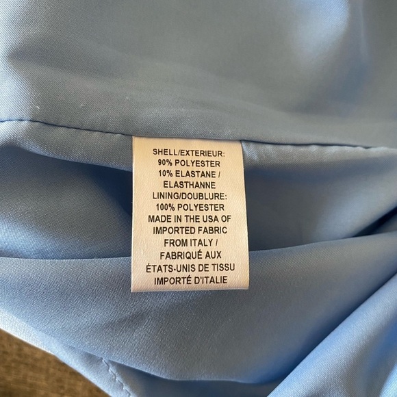 MILLY Nicole Dress in Steel Blue Ruffle Flare Bell Sleeve Size 2 - Picture 8 of 11